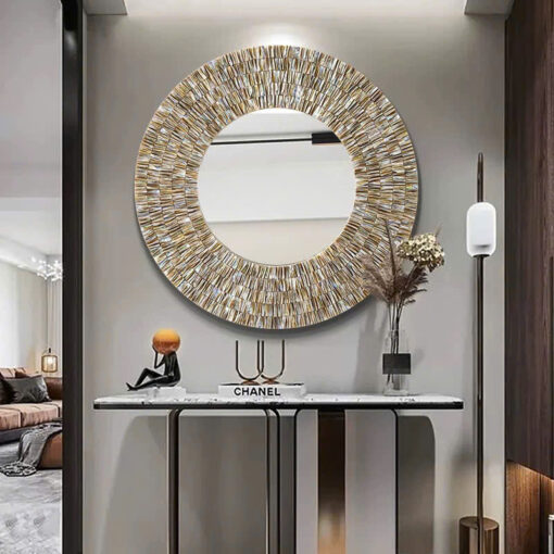 guong-dang-tron-don-gian (3) Gương dáng tròn đơn giản