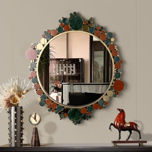 Gương trang trí gắn đá cẩm thạch Gương trang trí gắn đá cẩm thạch