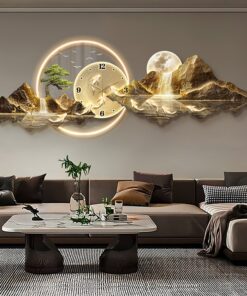 Tranh đồng hồ treo phòng khách