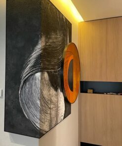 Tranh sơn dầu vẽ tay trang trí cạnh tường