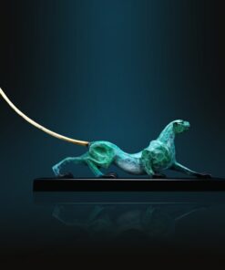 Tượng con báo bằng đồng để bàn làm việc