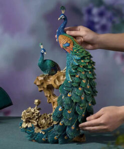 Tượng đôi chim công bằng đồng