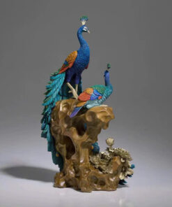 Tượng đôi chim công bằng đồng