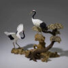 Tượng đôi hạc trắng bằng đồng