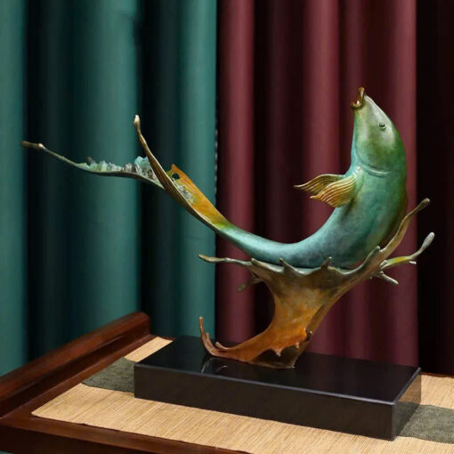 tuong-ca-chep-vuot-song (4) Tượng Cá Chép Vượt Sóng