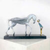 Tượng Nghệ Thuật Bé Gái Và Ngựa Thần