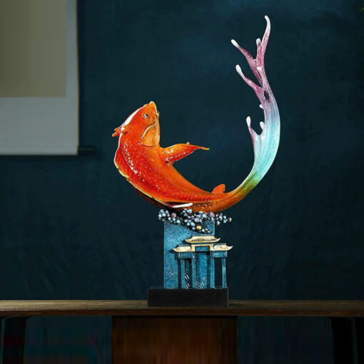 tuong-ca-chep-vuot-vu-mon-hoa-rong (1) Tượng Cá Chép Vượt Vũ Môn Hóa Rồng