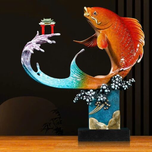 tuong-ca-chep-vuot-vu-mon-hoa-rong (6) Tượng Cá Chép Vượt Vũ Môn Hóa Rồng