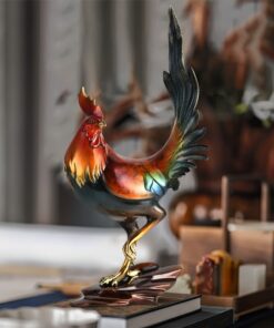Tượng Gà Trống Nghệ Thuật Đa Sắc Cao Cấp