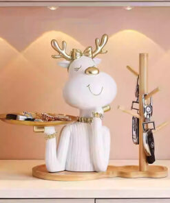 Tượng Hươu Giữ Khay Để Bàn Hiện Đại