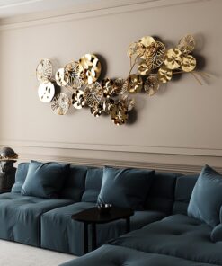 Phù Điêu 3D Lá Sen Vàng Nghệ Thuật