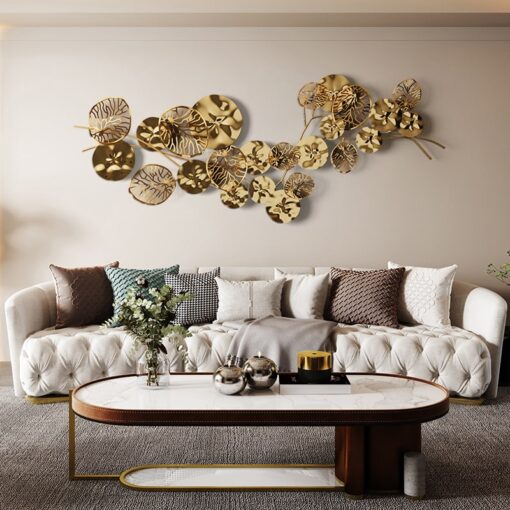 phu-dieu-3d-la-sen-vang-nghe-thuat (3) Phù Điêu 3D Lá Sen Vàng Nghệ Thuật