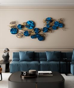 Phù Điêu 3D Lá Sen Vàng Nghệ Thuật