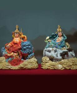 Tượng Văn Thù Và Phổ Hiền Bồ Tát