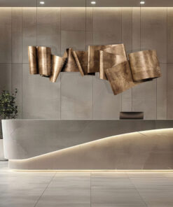 Tranh Sắt 3D Gấp Nếp Trừu Tượng