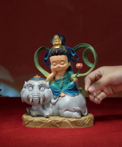 Tượng Văn Thù Và Phổ Hiền Đồng Tử