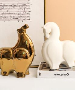 Tượng Ngựa Mạ Vàng Tinh Xảo