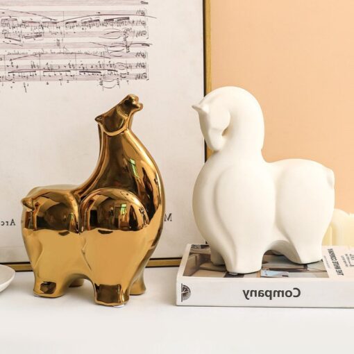 Tượng Ngựa Mạ Vàng Tinh Xảo Tượng Ngựa Mạ Vàng Tinh Xảo