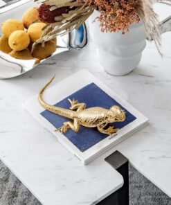 Tượng Thằn Lằn Vàng Trang Trí Độc Đáo