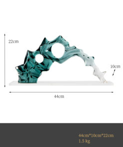 Tượng Trang Trí Dòng Chảy Tinh Thể Màu Sắc Tươi Mới