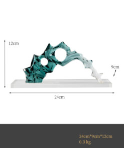 Tượng Trang Trí Dòng Chảy Tinh Thể Màu Sắc Tươi Mới