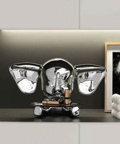 Tượng Voi Phong Cách Hiện Đại Kèm Khay Đựng Đồ