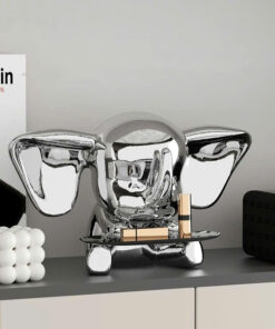 Tượng Voi Phong Cách Hiện Đại Kèm Khay Đựng Đồ