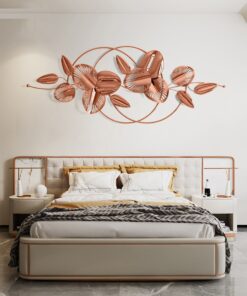 Tranh Kim Loại Hoa Lá 3D Sang Trọng