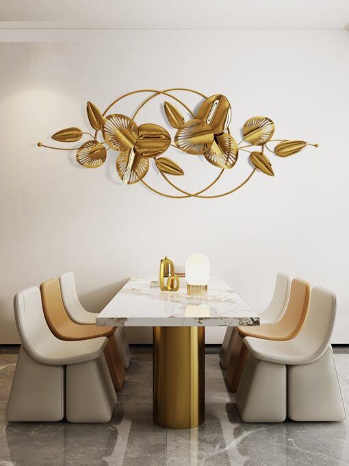 tranh-kim-loai-hoa-la-3d (3) Tranh Kim Loại Hoa Lá 3D Sang Trọng