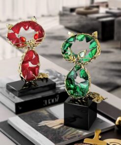 Tượng Mèo Pha Lê Nghệ Thuật