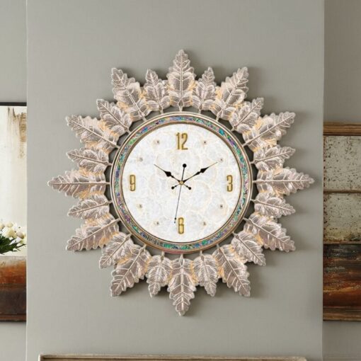 dong-ho-treo-tuong-vang-duong-nguyet-que (3) Đồng Hồ Treo Tường Vầng Dương Nguyệt Quế