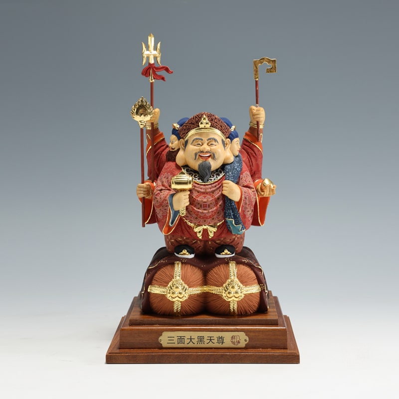 Tượng Daikokuten Thần Tài Ba Mặt