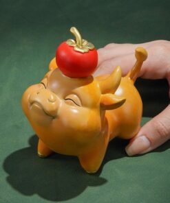 Tượng Trâu Hồng Cõng Lộc