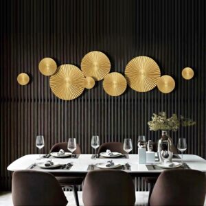 Bộ Phù Điêu 3D Vòng Tròn Hoàng Kim