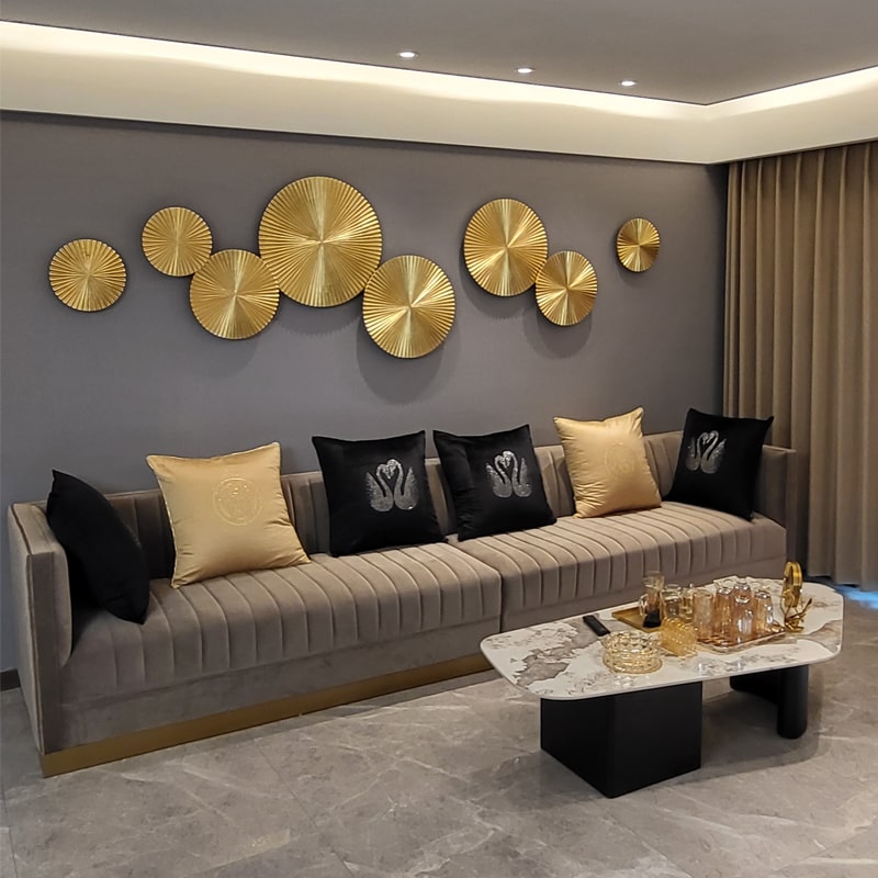 Bộ Phù Điêu 3D Vòng Tròn Hoàng Kim