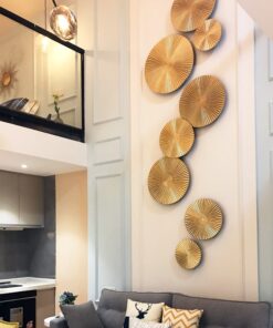 Bộ Phù Điêu 3D Vòng Tròn Hoàng Kim