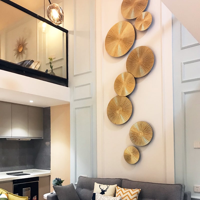 Bộ Phù Điêu 3D Vòng Tròn Hoàng Kim