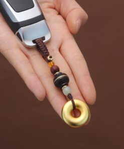 Móc Khóa Đồng Điếu Vàng Trấn Tài An Khang