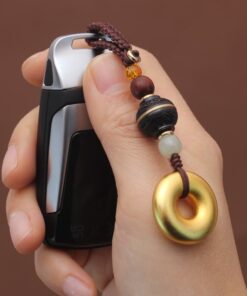 Móc Khóa Đồng Điếu Vàng Trấn Tài An Khang