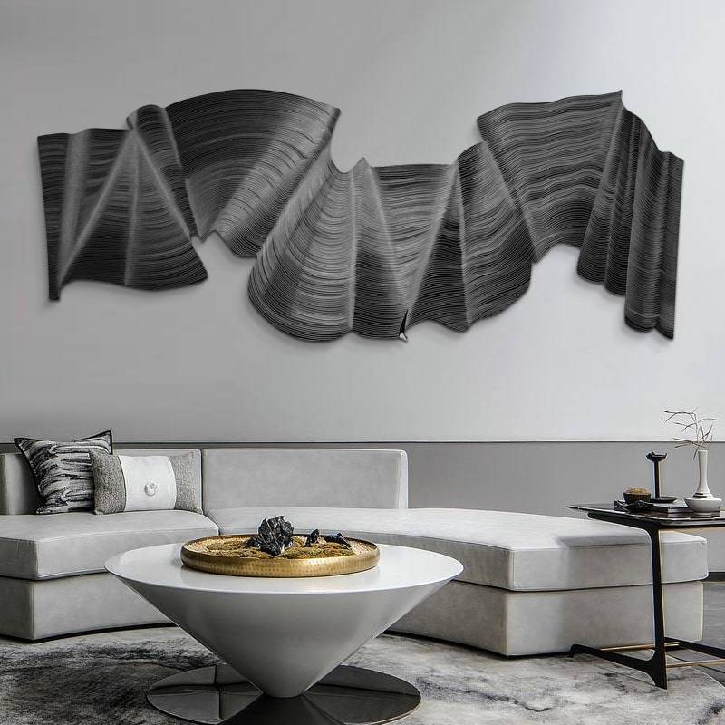 Phù Điêu 3D Làn Sóng Uốn Lượn