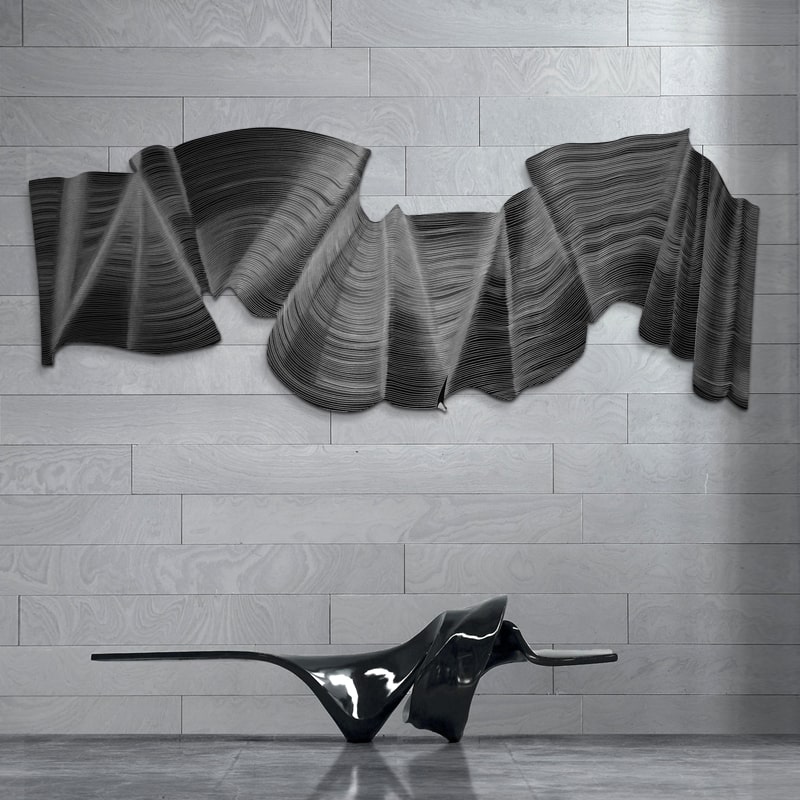 Phù Điêu 3D Làn Sóng Uốn Lượn