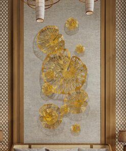 Phù Điêu Lá Sen Vàng Nghệ Thuật