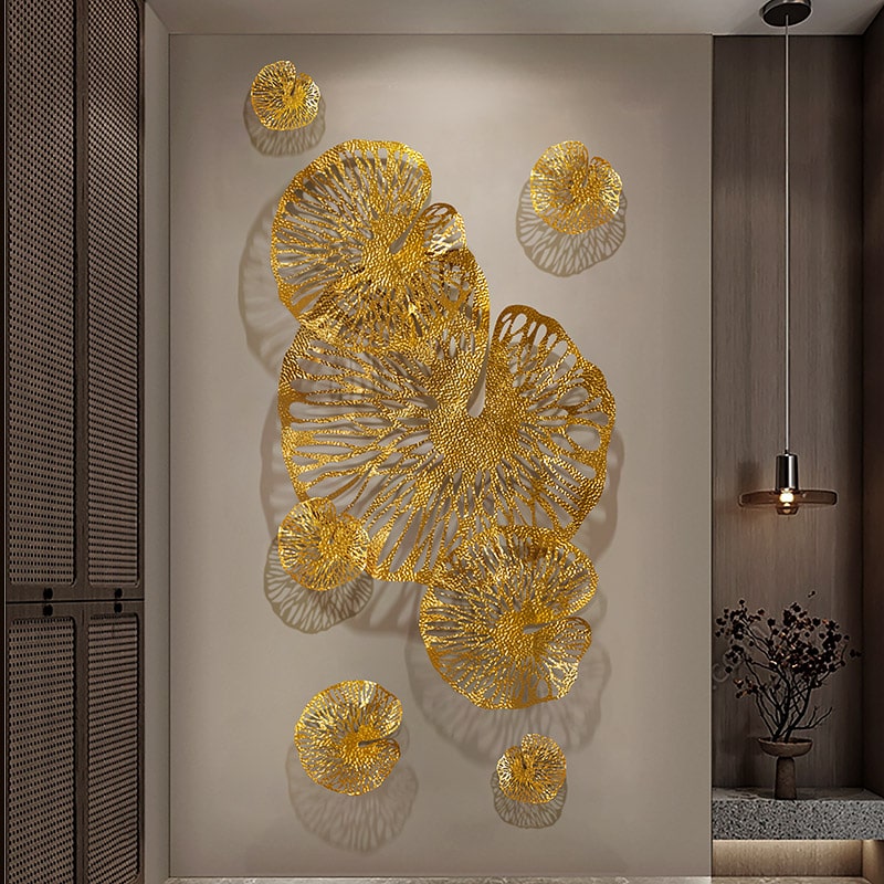 Phù Điêu Lá Sen Vàng Nghệ Thuật