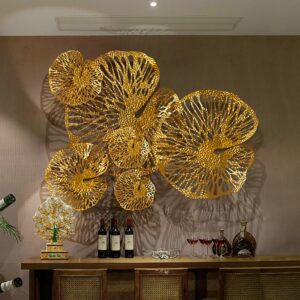 Phù Điêu Lá Sen Vàng Nghệ Thuật