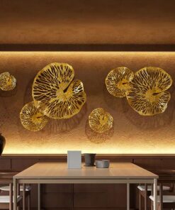 Phù Điêu Lá Sen Vàng Nghệ Thuật