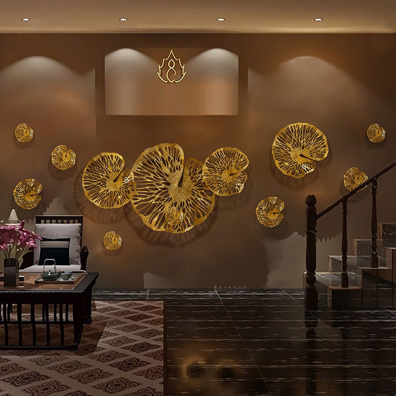 Phù Điêu Lá Sen Vàng Nghệ Thuật