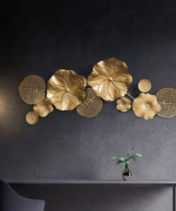 Tranh Kim Loại Nghệ Thuật Lá Sen 3D