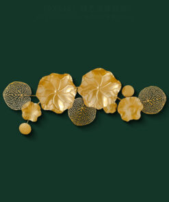 Tranh Kim Loại Nghệ Thuật Lá Sen 3D