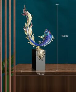 Tượng Cá Koi Vượt Thác Vạn Lộc