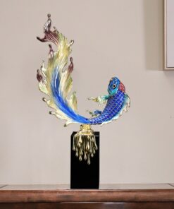 Tượng Cá Koi Vượt Thác Vạn Lộc